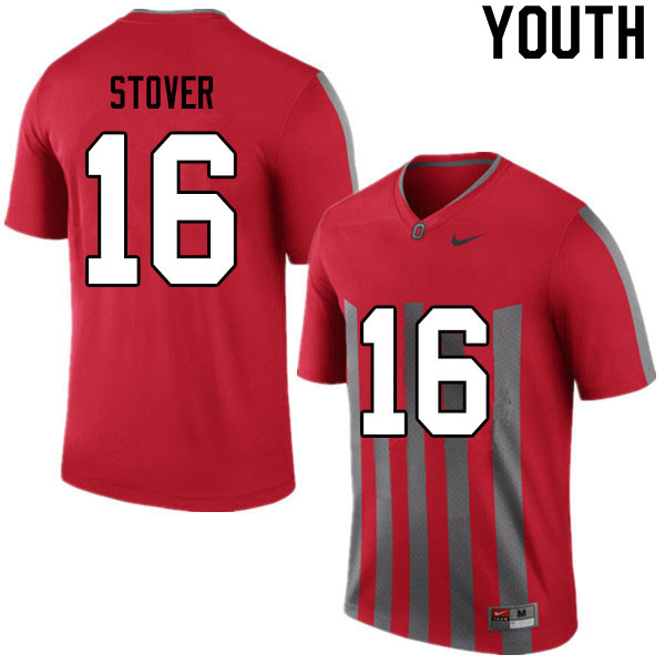 Ohio State Buckeyes Cade Stover Youth #16 Retro Authentic Stitched College Football Jersey